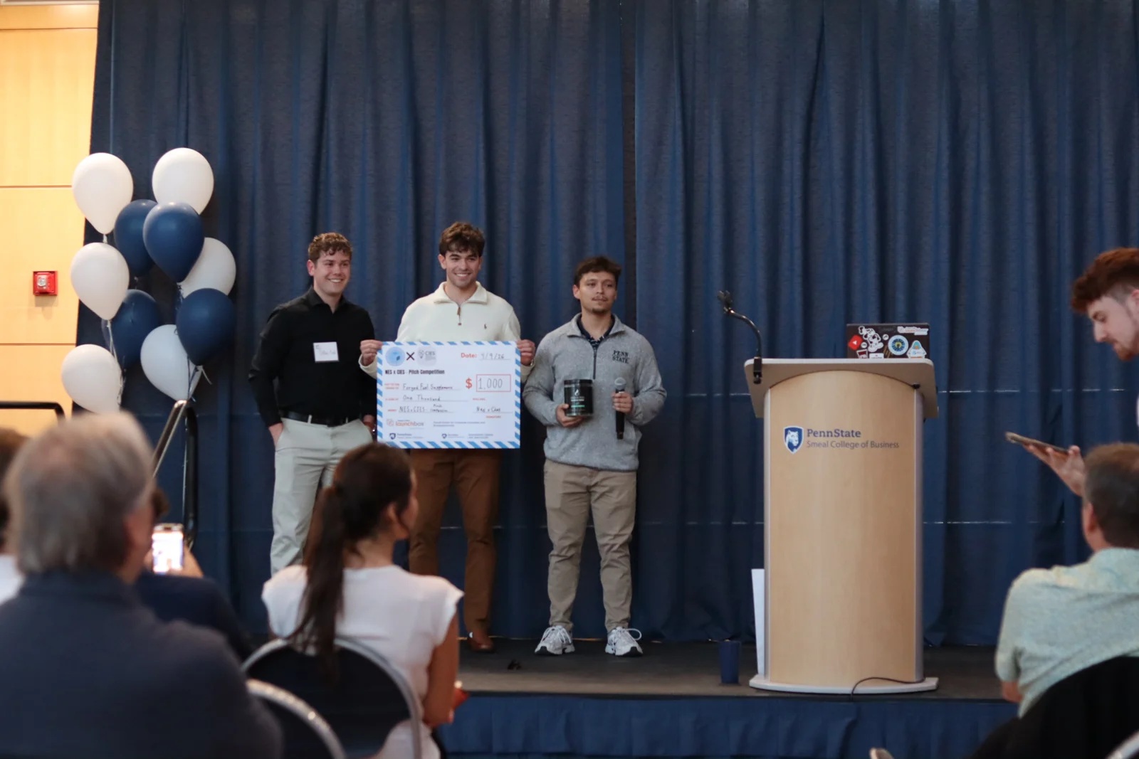 Forged Fuel Supplements receiving the $1,000 third-place prize