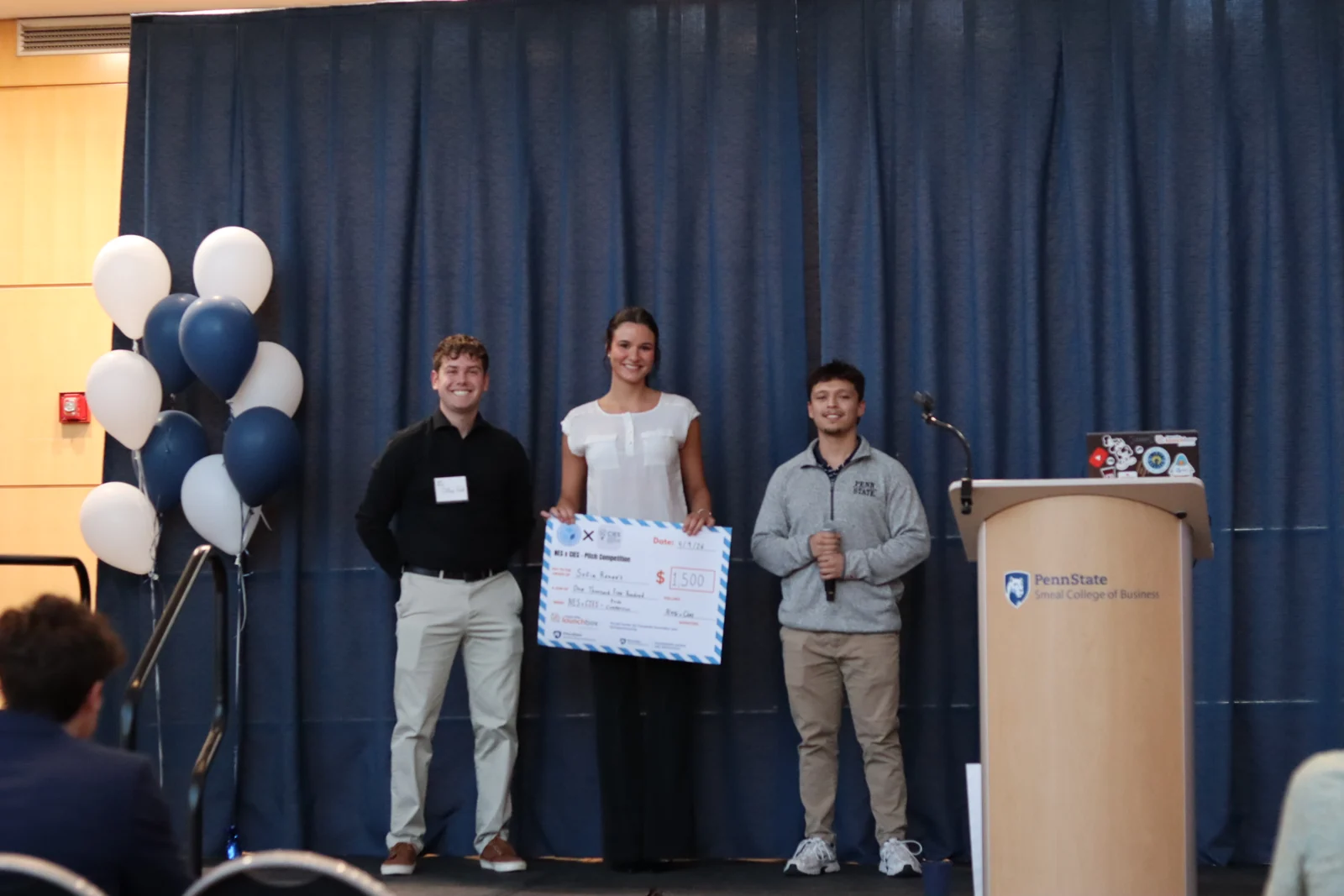 JAQ receiving the $1,500 second-place prize